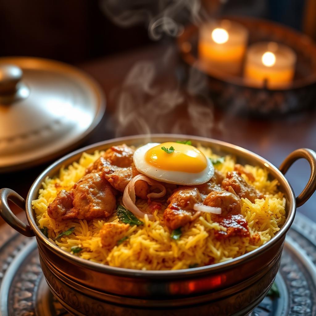 Hyderabadi chicken biryani