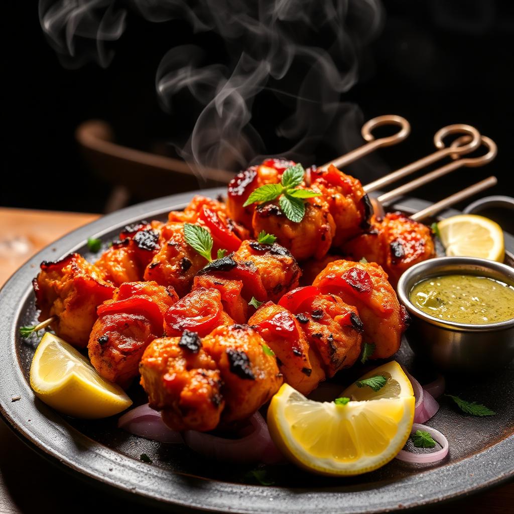 Tandoori chicken skewers